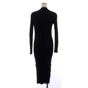 UNITED ARROWS コットンシルクリブロングカーディガン ニット Vネック 長袖 前開き ブラック