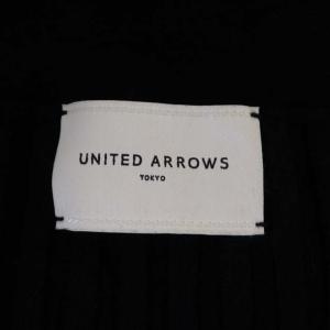 UNITED ARROWS コットンシルクリブロングカーディガン ニット Vネック 長袖 前開き ブラック