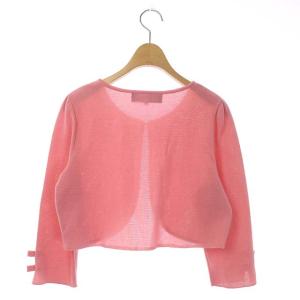M'S GRACY ニットボレロ リボン 七分袖 38 ピンク