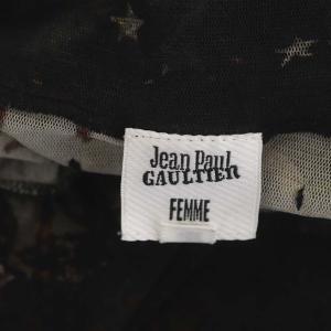 Jean Paul GAULTIER FEMME パワーネットカットソー 総柄 40 黒 茶