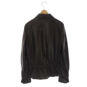 BALLY レザー シャツジャケット ジップアップ ラムレザー I40 ブラック