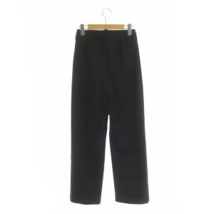 LANVIN ストレートパンツ ワイド ジップフライ タック T.34 黒 ブラック