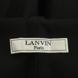 LANVIN ストレートパンツ ワイド ジップフライ タック T.34 黒 ブラック