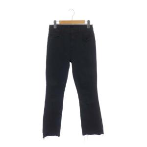 FADED BLACK INSIDER CROP ストレッチ デニムパンツ ストレート 28 ブラック