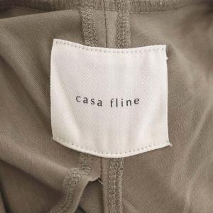 CASA FLINE 22SS ノースリバックカシュクールドレス ワンピース ロング マキシ丈 バックオープン F ブラウングレー