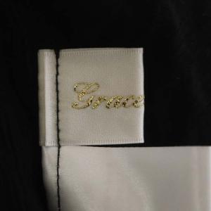 Grace Class 21SS レース切替マキシワンピース 長袖 ロング フレア ウエストリボン 36 ブラック