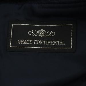 GRACE CONTINENTAL アルパカ ウール ワンピース ニット ノースリーブ ミモレ丈 36 ネイビー