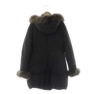 Diagram GRACE CONTINENTAL ラクーンファーダウンコート アウター ロング フード ジップアップ 38 ブラウン