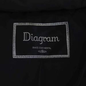 Diagram GRACE CONTINENTAL ラクーンファーダウンコート アウター ロング フード ジップアップ 38 ブラウン