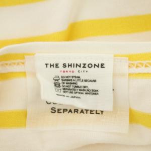 Shinzone マリンボーダーティー カットソー Tシャツ 長袖 ボーダー プルオーバー F 黄 イエロー 白 ホワイト