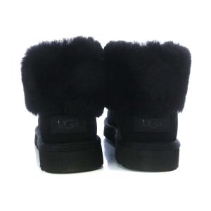 UGG australia CLASSIC MINI FLUFF ムートンブーツ ショート スエード US8 黒