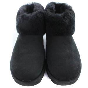 UGG australia CLASSIC MINI FLUFF ムートンブーツ ショート 25cm ブラック