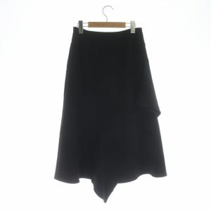 ADORE 19SS マットジョーゼットスカート フレア ロング 36 黒 ブラック