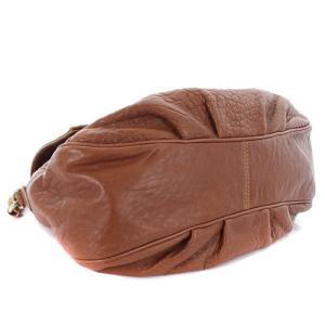 FENDI ミア ハンドバッグ ショルダー レザー ロゴ ブラウン