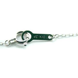 4℃ ネックレス ペンダント しずく K10 ホワイトゴールド
