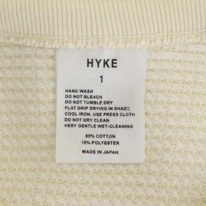 HYKE ワッフルカットソー 長袖 プルオーバー 1 オフホワイト