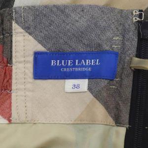 BLUE LABEL CRESTBRIDGE フレアスカート ロング チェック 紐ベルトリボン 38 マルチカラー