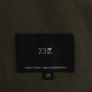 23区 vingt-trois 19AW シレータフタツイル キルティングコート アウター ミドル丈 ジップアップ 38 カーキブラウン