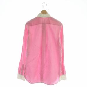 CELINE フィービー期 シャツ 長袖 コットン 36 ピンク ホワイト