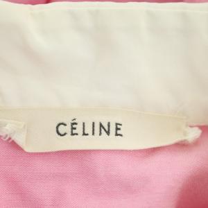 CELINE フィービー期 シャツ 長袖 コットン 36 ピンク ホワイト