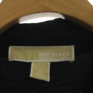 MICHAEL Michael Kors ブラウス シャツ 長袖 プルオーバー ジップアップ S 黒 ブラック