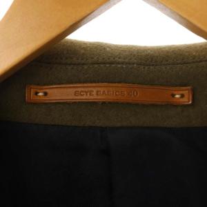 SCYE BASICS ウールカシミヤ Pコート ミドル丈 40 カーキ