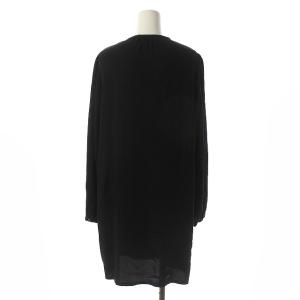 DIANE von FURSTENBERG ワンピース ひざ丈 長袖 シルク 装飾 デザイン 2 黒 ブラック