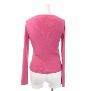 TOCCA ニット リブ カーディガン 長袖 クルーネック M ピンク