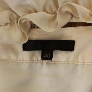 TO BE CHIC ワンピース 膝丈 プリーツ 五分袖 リボン 40 ベージュ