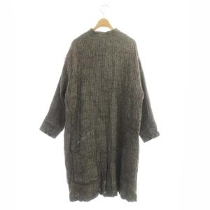 ikkuna / suzuki takayuki リネンウール ヘリンボーンコート ロング 1 グレージュ ブラウン