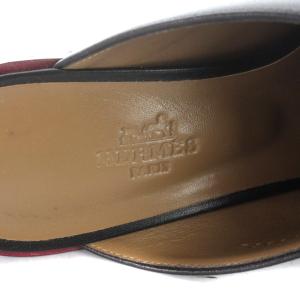 HERMES サボ サンダル レザー 36 ブラック