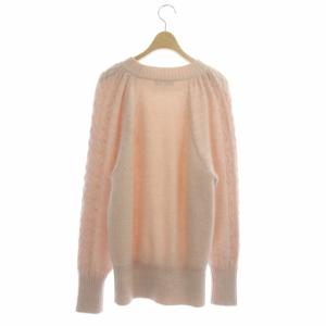 BORDERS at BALCONY ケーブルモヘアニット 38 ピンク