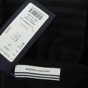 BORDERS at BALCONY アイコニックボーダースカート 36 黒