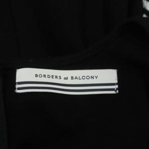BORDERS at BALCONY LONG SLEEVES TEE カットソー 長袖 ウール 38 ブラック
