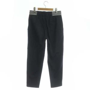 BORDERS at BALCONY テーパードデニムパンツ ジーンズ イージー ボーダー 38 濃紺 ダークネイビー