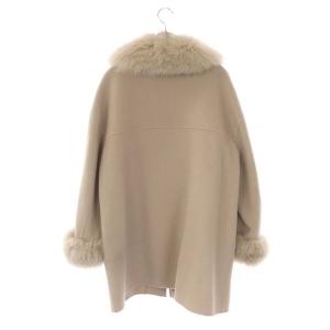 GRACE CONTINENTAL フォックスカラーリバーコート ミドル丈 ジップアップ 36 アイボリー