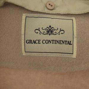 GRACE CONTINENTAL フォックスカラーリバーコート ミドル丈 ジップアップ 36 アイボリー