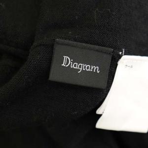 Diagram GRACE CONTINENTAL 20AW ボンボンニット カットソー 長袖 Vネック プルオーバー ウール 36 黒 ブラック