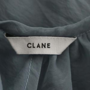 CLANE 22SS BALLON-SHEER-PUFF-TOPS ブラウス ボウタイ 長袖 スモークブルー