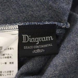 Diagram GRACE CONTINENTAL デニムカシュクールワンピース ロング ミモレ丈 36 青 ブルー