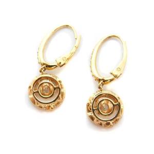 SWAROVSKI ドロップピアス ストーン ゴールド色