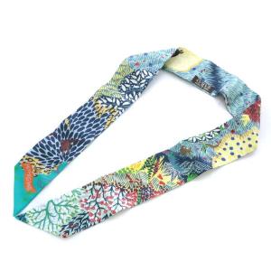 ツイリー スカーフ Dans Un Jardin Anglais 英国式庭園にて シルク 青