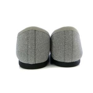 Repetto バレエシューズ パンプス フラット ポインテッドトゥ リボンモチーフ グリッター 36 22.7cm シルバー色