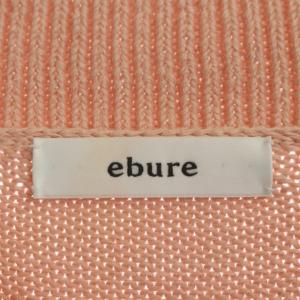 ebure コットン カシミヤ混 Vネック ニット セーター プルオーバー 長袖 ピンク