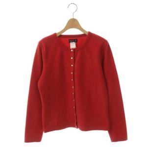 フリース プレッションカーディガン 長袖 2 レッド
