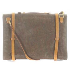 ETRO ショルダーバッグ ハンドバッグ 2way ロゴ 茶色 ブラウン