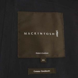 MACKINTOSH ゴム引きコート ゼブラ柄 アウター ダブル 34 アイボリー 黒 ブラック