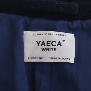 YAECA WRITE ウールカシミヤ ステンカラーコート アウター ロング S 紺 ネイビー
