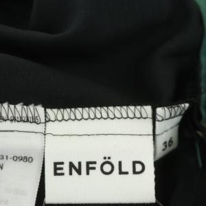 ENFOLD コレクションライン チェックレイヤーチュールスカート タイト ロング 36 マルチカラー