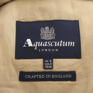 Aquascutum 裏チェックライナー付トレンチコート アウター ロング ダブル ベルト付き ITA40 ベージュ